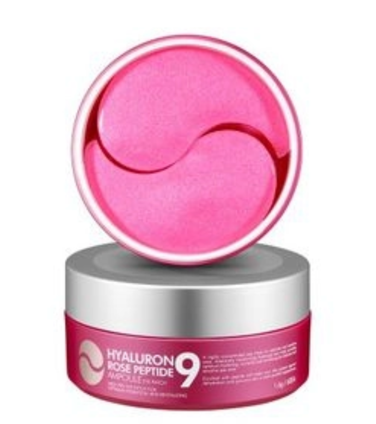 Patchs hydrogel aux peptides et à la rose bulgare Hyaluron Rose Peptide 9 Ampoule Eye Patch